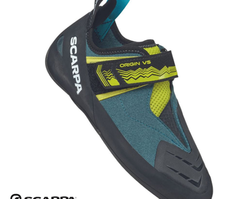 SCARPA-70083-000-ORIGIN VS-CHAUSSONS D'ESCALADE-HOMME-000 PETROL LIME-BLEU