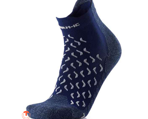 THERM-IC-T25-5100-001-TREK ULTRACOOL ANKLE CHAUSSETTES DE RANDONNÉE BASSES-HOMME-40 BLUEWHITE-MARINE