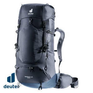 DEUTER-3340323-AIR CONTACT LITE 50+10-SAC À DOS DE RANDONNÉE-7319 BLACK MARINE-NOIR