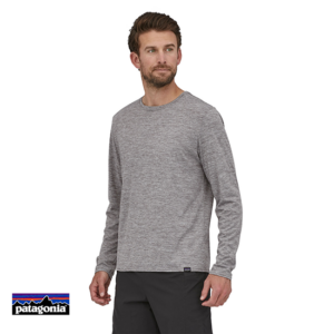PATAGONIA-45180-M'S LONG SLEEVED CAPILENE COOL DAILY SHIRT-TEE-SHIRT-HOMME-FEA FEATHER GREY-GRIS