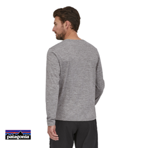 PATAGONIA-45180-M'S LONG SLEEVED CAPILENE COOL DAILY SHIRT-TEE-SHIRT-HOMME-FEA FEATHER GREY-GRIS-DOS