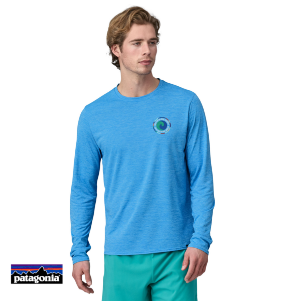 PATAGONIA-45190-CAPILENE COOL DAILY TEE SHIRT MANCHES LONGUES-UFVX INITY FITZ UNITY VESSEL BLUE X-DYE-BLEU