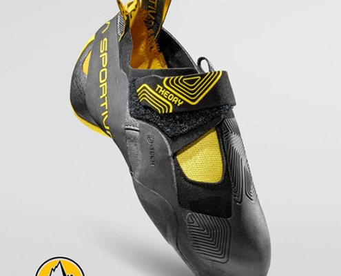 LA SPORTIVA-20W999100-THEORY-CHAUSSONS D'ESCALADE-BLACK YELLOW-NOIR