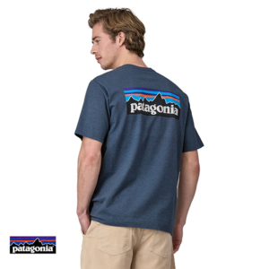 PATAGONIA-38504-M'S P-6 LOGO TEE-SHIRT-TEE SHIRT-HOMME-UTB UTILITY BLUE-BLEU-DOS