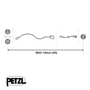 PETZL-S049AA00-TOOLEASH-SANGLE OUTIL EXTENSIBLE-DIMENSIONS