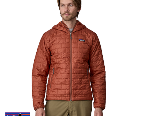 PATAGONIA-84222-M'S NANO PUFF INSULATED HOODY-DOUDOUNE SYNTHETIQUE À CAPUCHE-HOMME-BURR BURNISHED RED-ROUGE