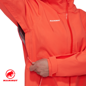 MAMMUT-1010-30970-LINARD GUIDE HS HOODED JACKET-VESTE IMPERMÉBLE-FEMME-2280 PEACH-ORANGE-AERATION