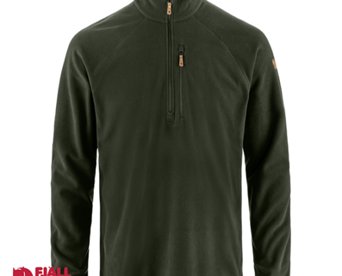 FJALL RAVEN-12600243-OVIK 1/2 ZIP LITE-POLAIRE 1/2 ZIP-HOMME-662 DEEP FOREST-VERT