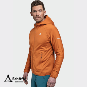 SCHOFFEL-23967-HIKING FLEECE HOODY STYLE CASCATE-VESTE POLAIRE À CAPUCHE-HOMME-5845 ORANGE-CÔTÉ