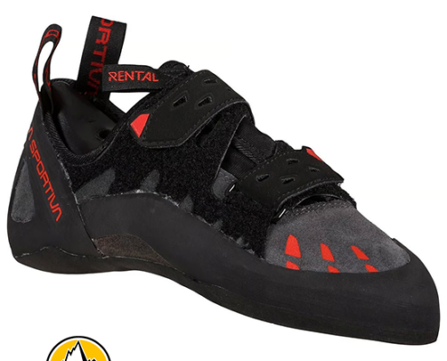 LA SPORTIVA-30N900300-TARENTULA-CHAUSSONS D'ESCALADE-HOMME-CARBON RED-GRIS