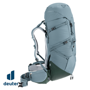 DEUTER-3350224-AIRCONTACT CORE 45+10-SAC À DOS DE RANDONNÉE-FEMME-SHALE IVY-GRIS-CÔTÉ