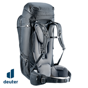 DEUTER-3513125-VOYAGER 65+10-SAC À DOS DE RANDONNÉE-BAGAGERIE-BLACK-NOIR-DOS