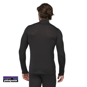 PATAGONIA-43657-MEN'S CAPILENETHERMAL WEIGHT ZIP NECK-SOUS-COUCHE THERMIQUE-HOMME-BLK BLACK-NOIR-DOS