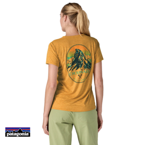 PATAGONIA-45390-W'S CAP COOL DAILY GRAPHIC SHIRT-TEE-SHIRT-FEMME-CBTX CHOUINARD CREST BESWAX TAN X DYE-JAUNE-DOS