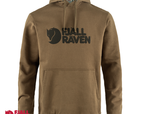 FJALL RAVEN-84144-LOGO FJALL RAVEN SWEAT SHIRT À CAPUCHE HOMME-265 WOOD BROWN-MARRON