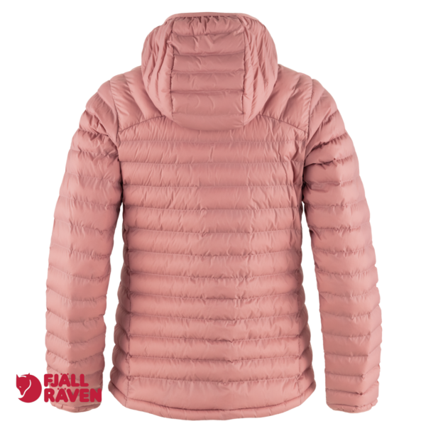 FJALL RAVEN-86120-LATT HOODIE W-DOUDOUNE FEMME-300 DUSTY-ROSE-DOS