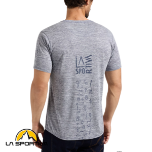 LA SPORTIVA-F30643643-CAVE PAINT-TEE SHIRT-HOMME-DEEP SEA-GRIS-DOS