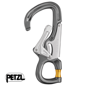 PETZL-M043AA00-EASHOOK OPEN-CONNECTEUR-GRIS JAUNE-OUVERT