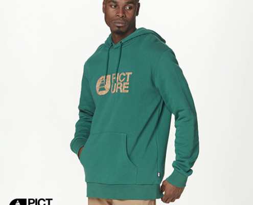 PICTURE-MSW372-BASEMENT CORK HOODIE SWEAT À CAPUCHE HOMME-K BAYBERRY-VERT