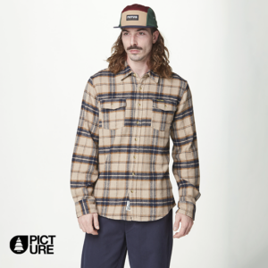 PICTURE-MTS1166-NILEY SHIRT-CHEMISE-HOMME-B WOOD ASH PLAID-BEIGE