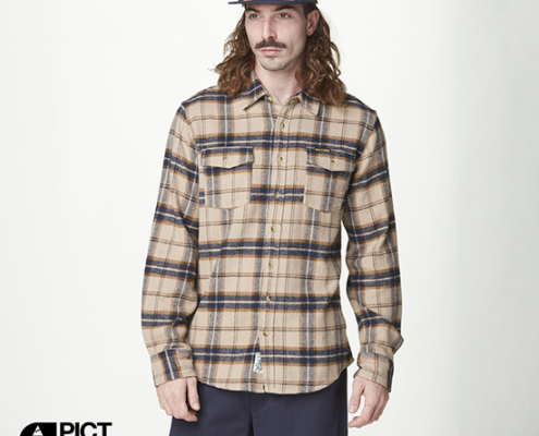 PICTURE-MTS1166-NILEY SHIRT-CHEMISE-HOMME-B WOOD ASH PLAID-BEIGE