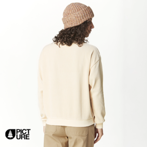 PICTURE-WSW301-LAIKKO CREW-SWEAT-FEMME-E WHITECAP GREY-BEIGE-DOS