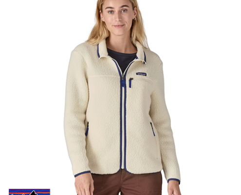 PATAGONIA-22795-W'S RETRO PILE FLEECE JACKET-VESTE POLAIRE-FEMME-NAT NATURAL-BLANC