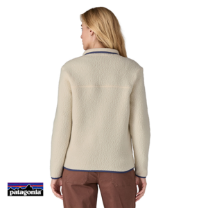 PATAGONIA-22795-W'S RETRO PILE FLEECE JACKET-VESTE POLAIRE-FEMME-NAT NATURAL-BLANC-DOS