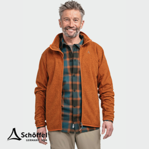 SCHOFFEL-23949-HIKING CIRC FLEECE JACKET STYLE TERXA-POLAIRE-HOMME-5845 ORANGE-OUVERT