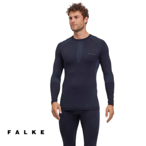 FALKE-39661-SHIRT WARM-TEE SHIRT MANCHES LONGUES-HOMME-3000 BLACK-NOIR-FACE