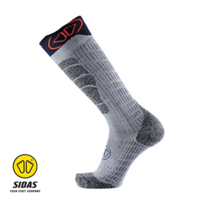 SIDAS-SKI MERINO-CHAUSSETTES DE SKI-UNISEXE-WHITE BLUE-BLEU-CÔTÉ