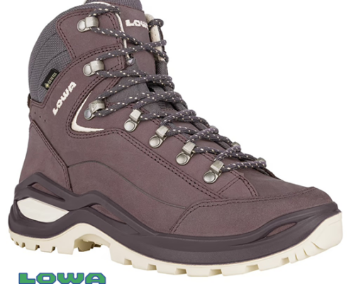 LOWA-L3219165129-RENEGADE EVO GTX MID WOMAN-CHAUSSURES DE RANDONNÉE-FEMME-ROSE BRUN PANNEAU-VIOLET
