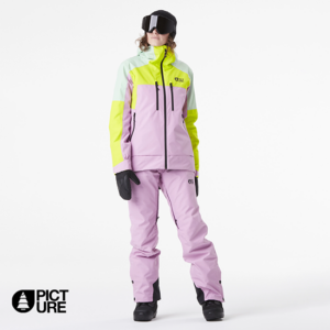 PICTURE-WVT0368-EXA JACKET-VESTE DE SKI-FEMME-ORCHID ACID SILT GREEN-ROSE-FACE