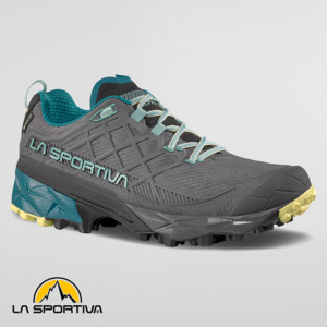 LA SPORTIVA-44I900734-AKYRA II GTX WOMAN-CHAUSSURES DE RANDONNÉE-FEMME-CARBON JUNIPER-GRIS-CÔTÉ