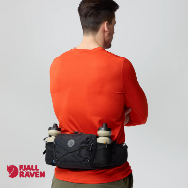 FJALL RAVEN-23200306-ABISKO HIP PACK 6-SAS DE HANCHE-550 BLACK-NOIR-POCHES GOURDES