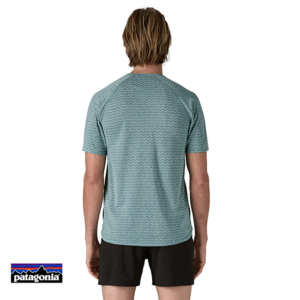 PATAGONIA-23565-M'S RIDGE FLOW RUNNING SHIRT-TEE-SHIRT DE RANDONNÉE-WLDB WETLAND BLUE-BLEU-DOS