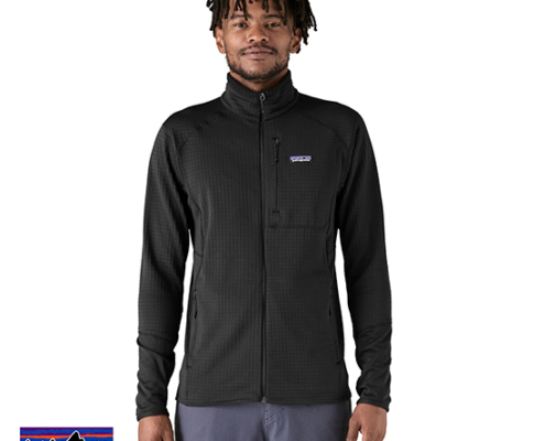 PATAGONIA-40129-M'S R1 FLEECE MIDLAYER JACKET-POLAIRE-HOMME-BLK BLACK-NOIR