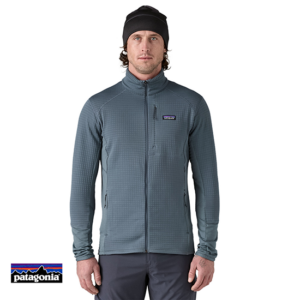 PATAGONIA-40129-M'S R1 FLEECE MIDLAYER JACKET-POLAIRE-HOMME-UTB UTILITY BLUE-BLEU-FACE