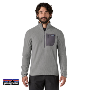 PATAGONIA-40245-R1 AIR POLAIRE 1/4 ZIP-POLAIRE-HOMME-FEGY FOREVER GREY-GRIS