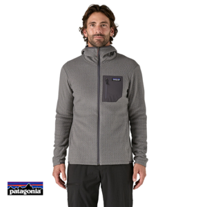 PATAGONIA-40255-M'S R1 AIR FULL ZIP HOODY-POLAIRE-HOMME-FEGY FOREVER GREY-GRIS