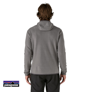 PATAGONIA-40255-M'S R1 AIR FULL ZIP HOODY-POLAIRE-HOMME-FEGY FOREVER GREY-GRIS-DOS