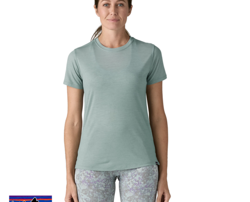 PATAGONIA-44580-W'S CAP COOL MERINO TEE-SHIRT FEMME-TMBL THERMAL BLUE-BLEU