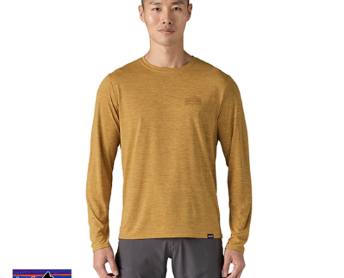 PATAGONIA-45190-CAPILENE COOL DAILY TEE SHIRT MANCHES LONGUES-SBBX STRATASPIRE BEESWAX TAN X DYE-JAUNE
