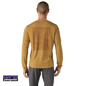 PATAGONIA-45190-CAPILENE COOL DAILY TEE SHIRT MANCHES LONGUES-SBBX STRATASPIRE BEESWAX TAN X DYE-JAUNE-DOS