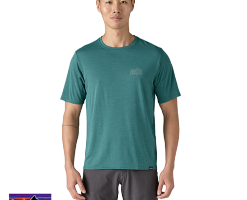 PATAGONIA-45235-M'S CAP COOL DAILY GRAPHIC SHIRT-TEE SHIRT DE RANDONNEE-HOMME-SWLX STRATASPIRE BLUE-BLEU
