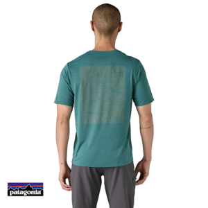 PATAGONIA-45235-M'S CAP COOL DAILY GRAPHIC SHIRT-TEE SHIRT DE RANDONNEE-HOMME-SWLX STRATASPIRE BLUE-BLEU-DOS