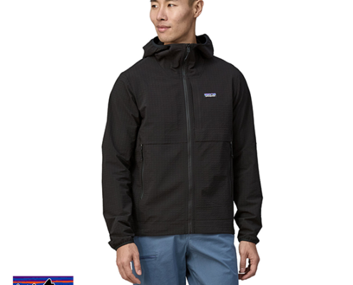 PATAGONIA-83578-MEN'S R1 TECHFACE HOODY-VESTE À CAPUCHE-HOMME-BLK BLACK-NOIR-FACE