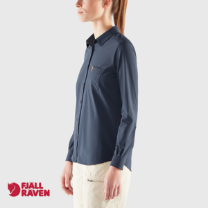 FJALL RAVEN-89980-CHEMISE OVIK LITE FEMME-560 NAVY-MARINE-CÔTÉ