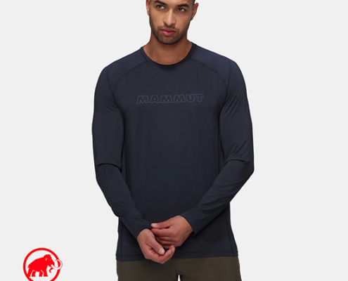 MAMMUT-1016-01440-SELUN FL LONGSLEEVE MEN LOGO-TEE SHIRT MANCHES LONGUES ANTI UV-HOMME-5118 MARINE