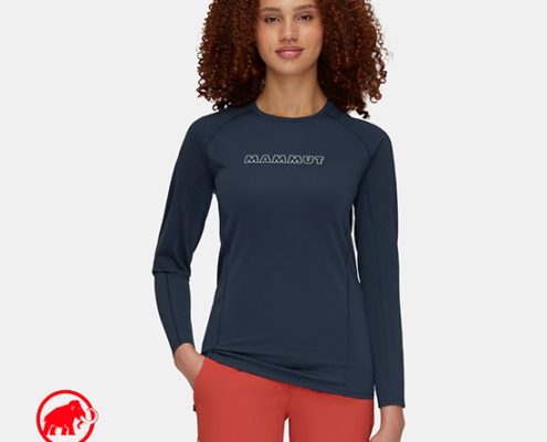 MAMMUT-1016-01450-SELUN FL LONGSLEEVE WOMEN LOGO-TEE SHIRT MANCHES LONGUES-FEMME-5118 MARINE
